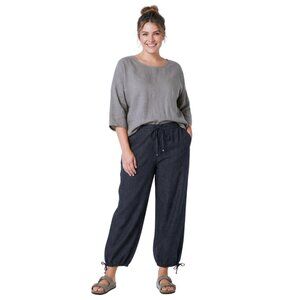 VONDA Drawstring Ankle and Waist Plus Size Pants - 4X